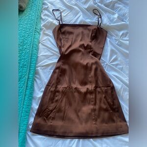 Sunday Best brown Satin Gown
